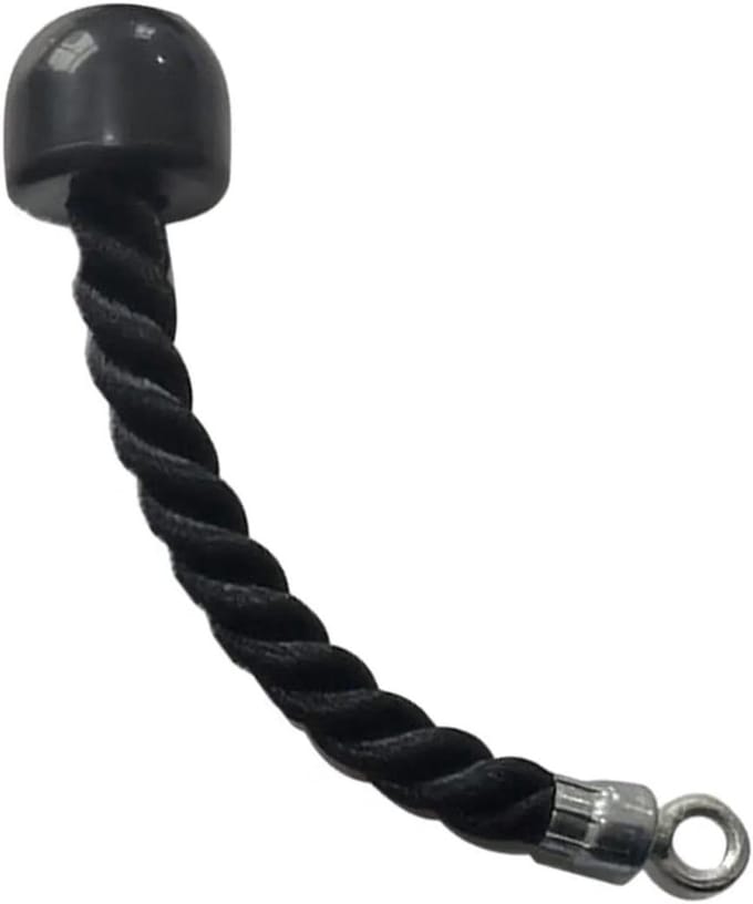 Triceps Touw - Pull Down Touw - Kracht Training - Antislip Handvat - 70 cm - Zwart