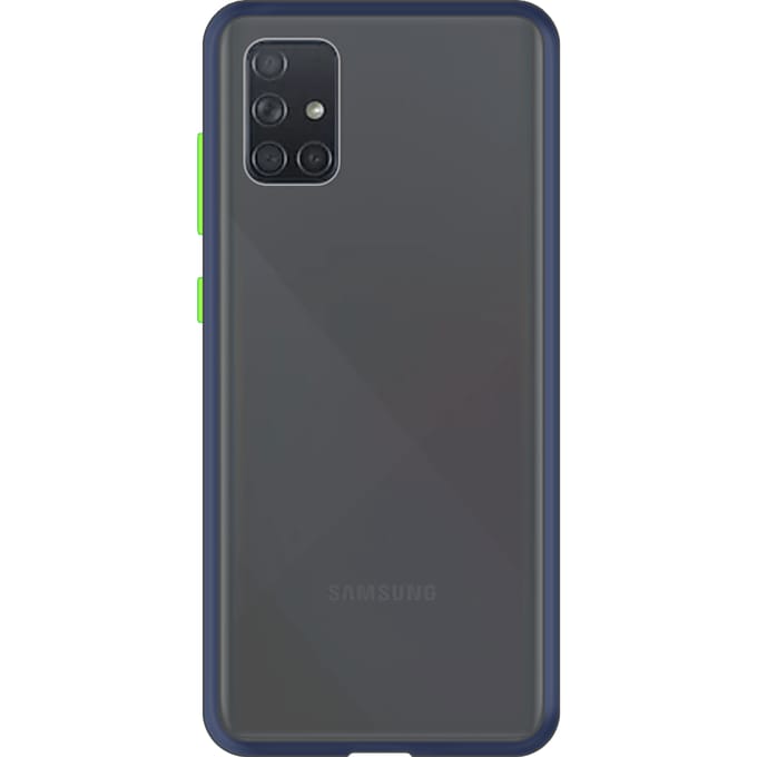 Samsung Galaxy A71 Back Cover - Blauw/Transparant