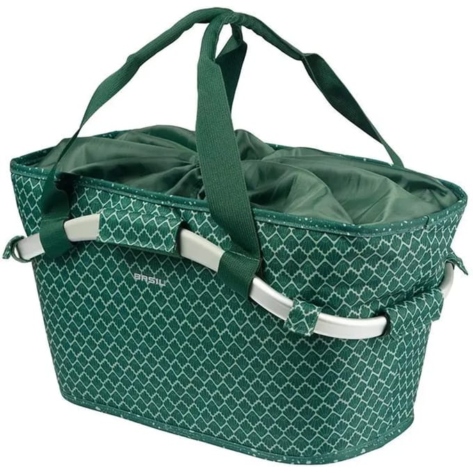 Basil Flair - Carry All achtermand MIK - 22L - Groen - Waterafstotend - Reflectiedetails