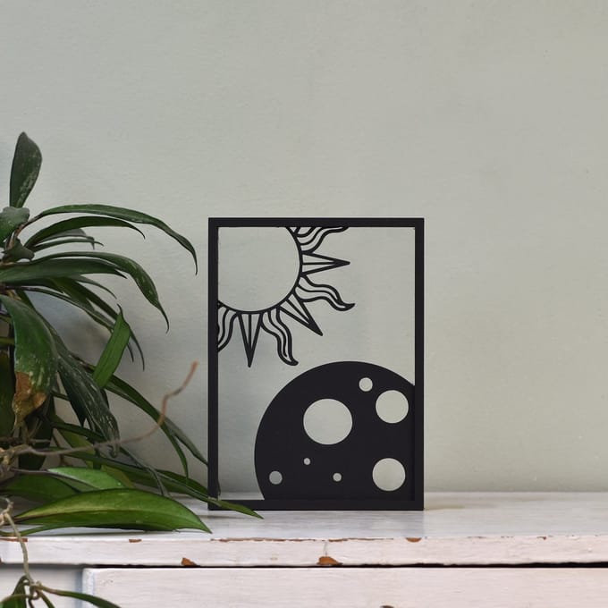 Houten lijstje – Floating Frames – Zon & Maan