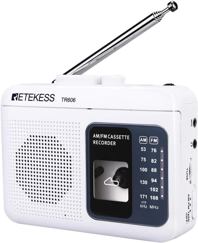 Draagbare FM AM Radio met Cassette Speler en Recorder - Luxe Geluidservaring