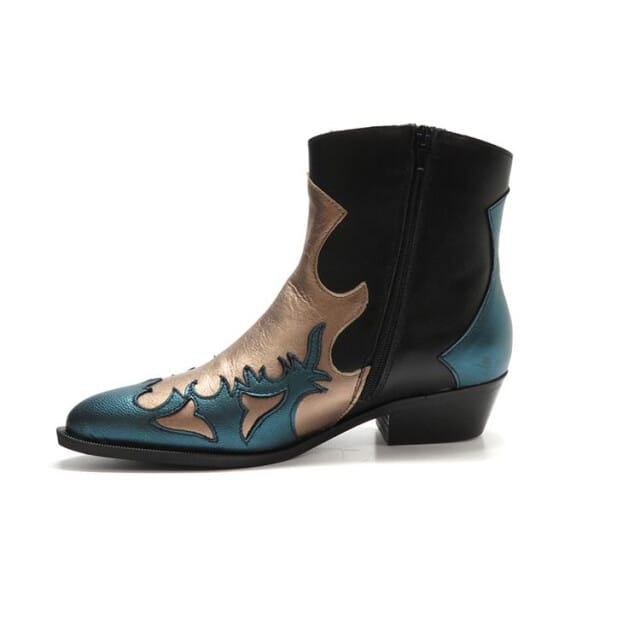 Dames Enkellaars Dwrs Monkey Black Petrol Zwart - Maat 41