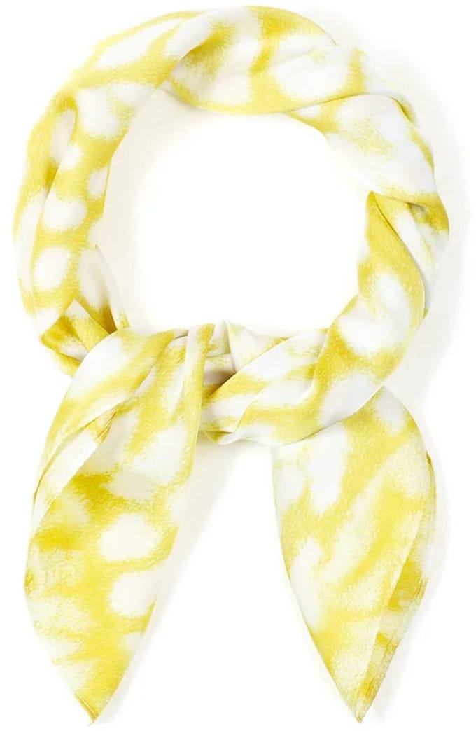 Zomersjaals met dierenprint, casual, polyester, dagelijkse accessoires Geel