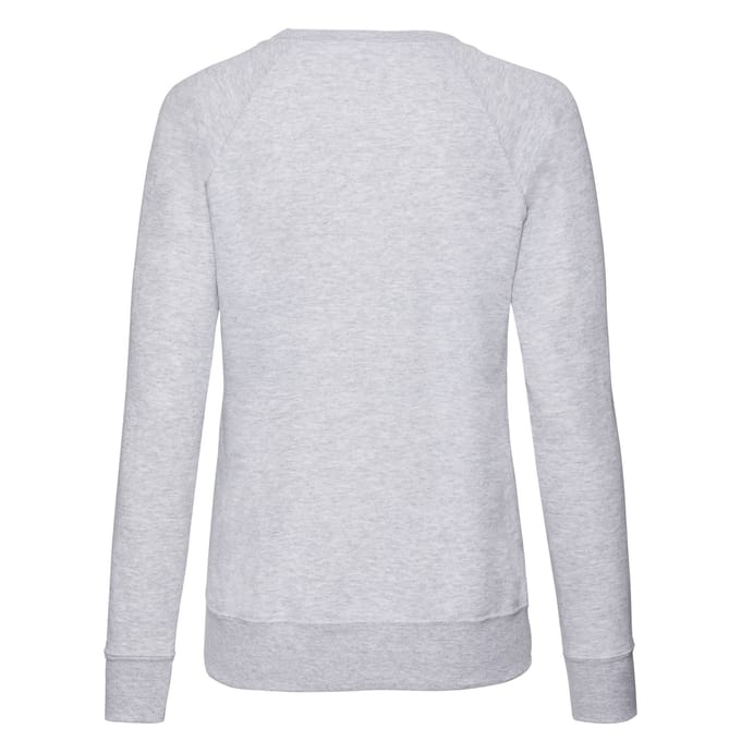 Fruit of the Loom Dames/Dames Lichtgewicht Lady Fit Raglan Sweatshirt (Heide Grijs)