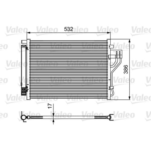 Condensator, airconditioning VALEO 814494