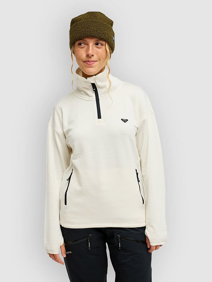 Roxy Snowstride Sweatshirt Met Halve Rits Wit XS Vrouw
