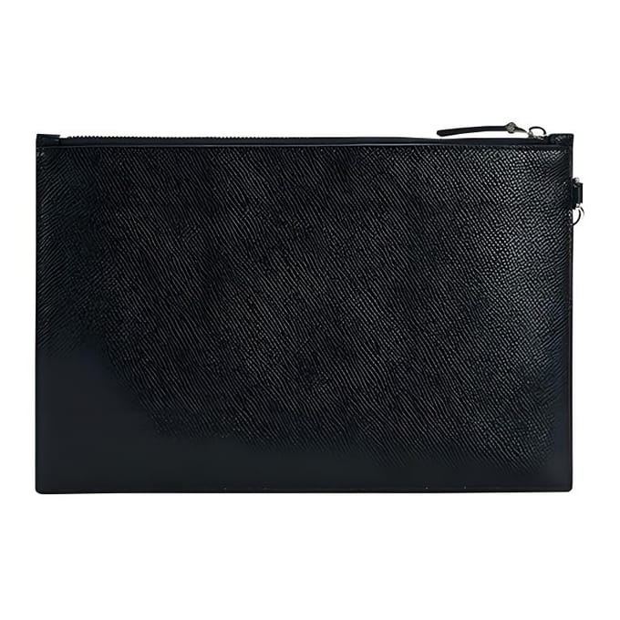Bally Tenery Lt Klassiek Rood en Wit Gestreept Forenzen Modeontwerp Leren Clutch Heren clutch Zwart 6232048 Basic Set (Bag+Dust Bag) black
