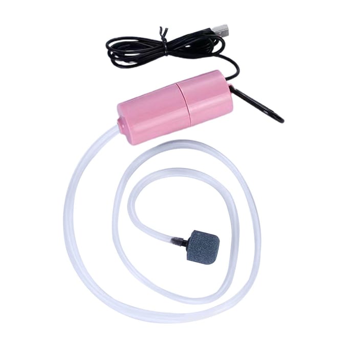 Aquarium Luchtpomp Huishoudelijke Stille Mini USB Zuurstofpomp Buiten Vissen Aquarium Pompen Roze roze
