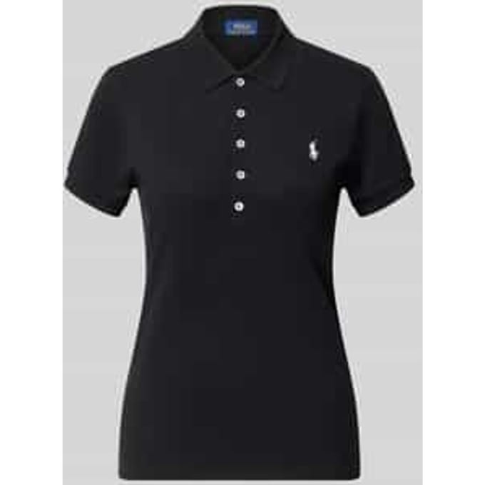 slim fit poloshirt van katoenmix