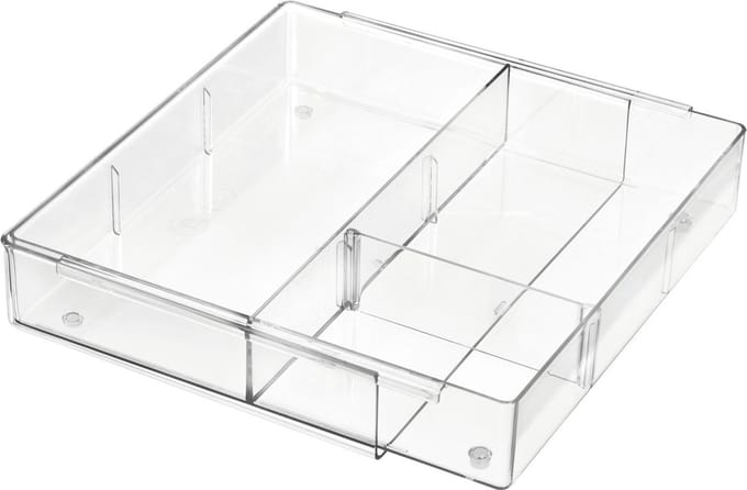 iDesign The Home Edit - The Home Edit Ladeorganizer Uitschuifbaar - Kunststof - Transparant -