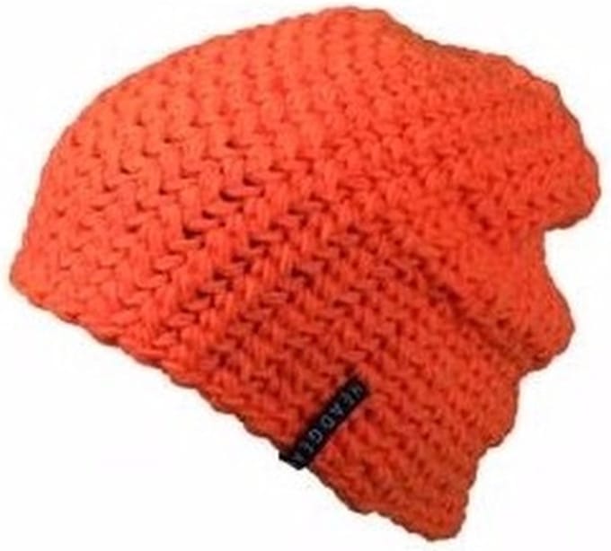Basic beanie muts oranje voor dames - wintermuts