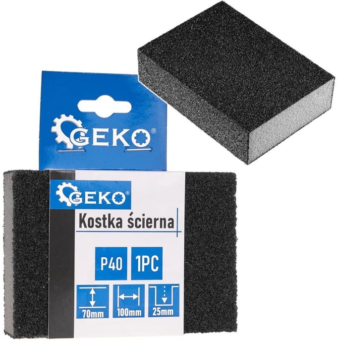 GEKO Schuurblok - Foam - Silicon Carbide - P40 - 70x100x25mm