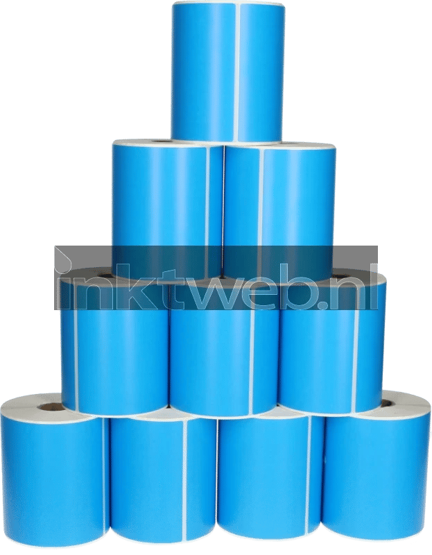 FLWR - Labels / Zebra 10-pack verzendetiketten / blauw / Geschikt voor Zebra