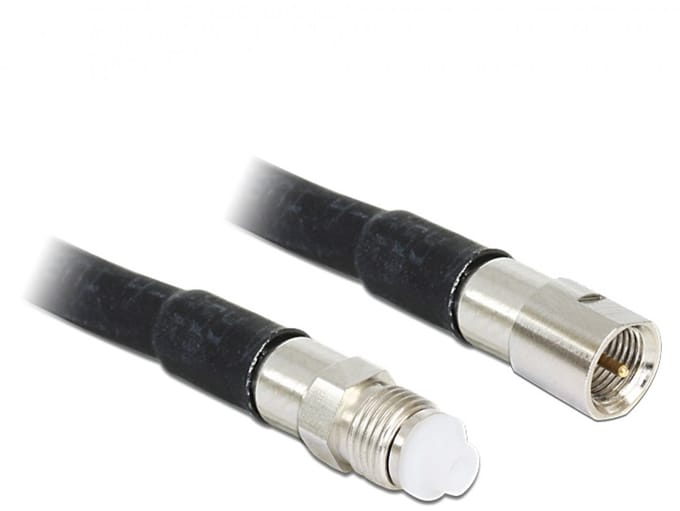 Delock WiFi-antenne Aansluitkabel [1x FME-bus - 1x FME-stekker] 5 m Zwart