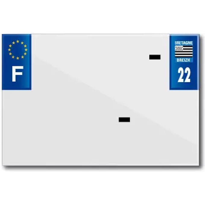 PVC nummerplaatstrip met bedrijfsnaam Top Plaq 22