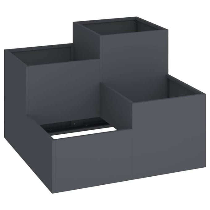 vidaXL Plantenbak Antraciet 100 x 100 x 60 cm Staal