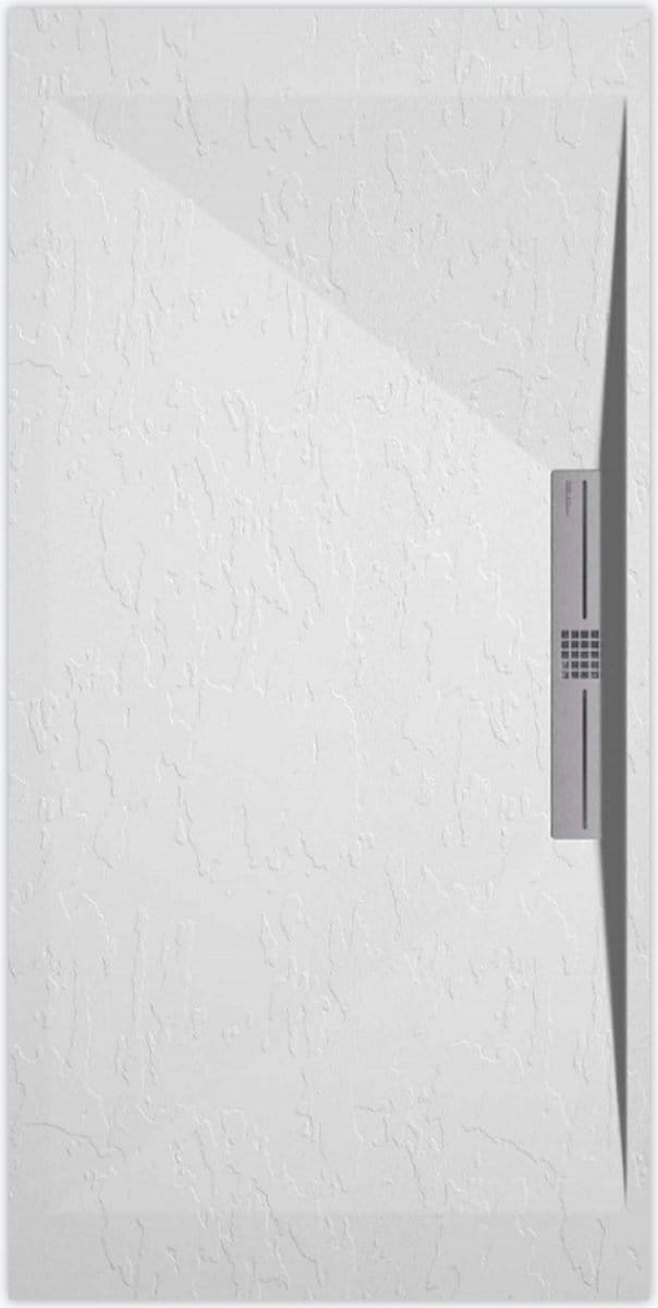 Sanifun douchebak Stone Side White Slate 1000 x 900 S