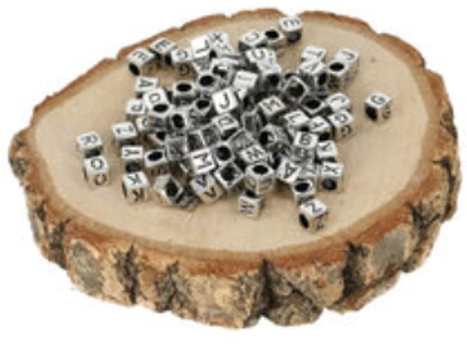 Letterkralen Zilver - Ca 150 stuks
