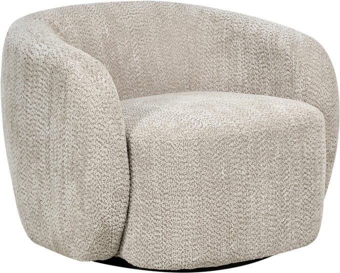 TORE - Draaifauteuil - Beige - Polyester