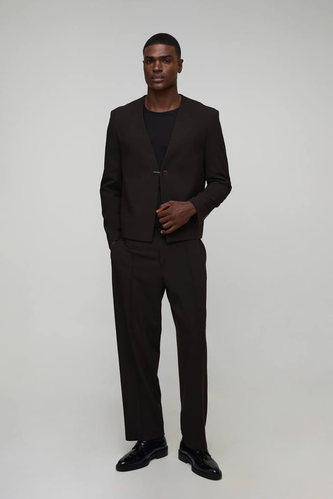 Oversized Boxy Blazer | Chocolate | Size 44
