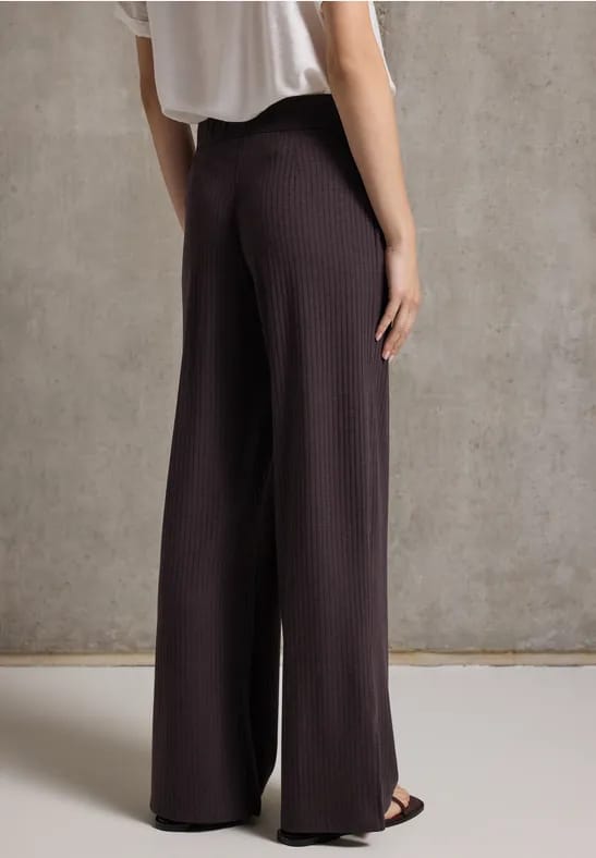 Jersey broek met split