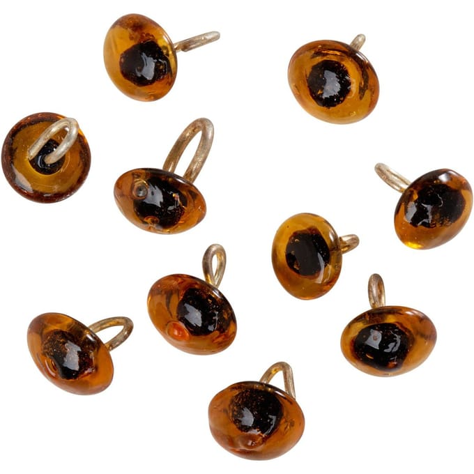 Bear ogen met oogje, bruin,Ø 6 mm, 10 stuks
