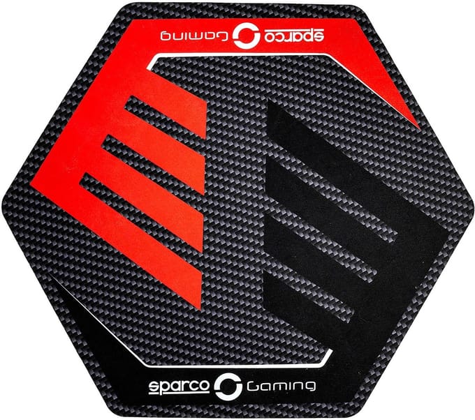 Sparco Vloermat Bureaustoel 110x97,5cm - Zwart