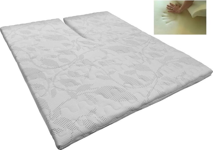 Slaaploods.nl Splittopper - Traagschuim Deluxe - 180x210x8 cm - Wit