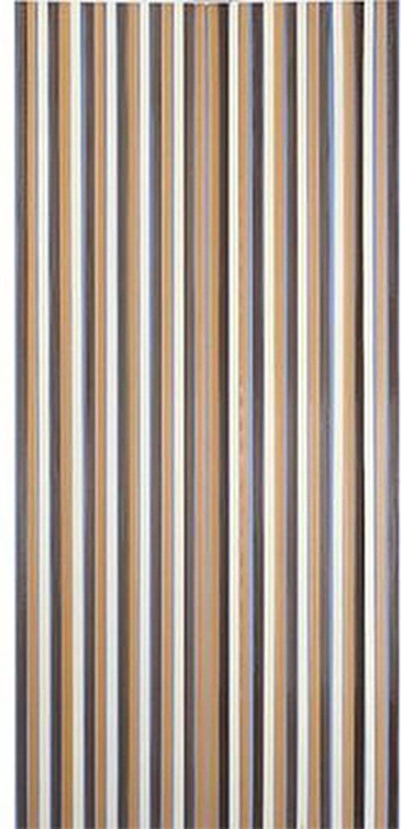 Deurgordijn/vliegengordijn - Linten bruin/beige - 90x220 cm