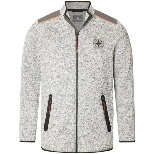 Jan Vanderstorm herren Gebreid Fleece Vest - 52/54 - wit - Plus Size