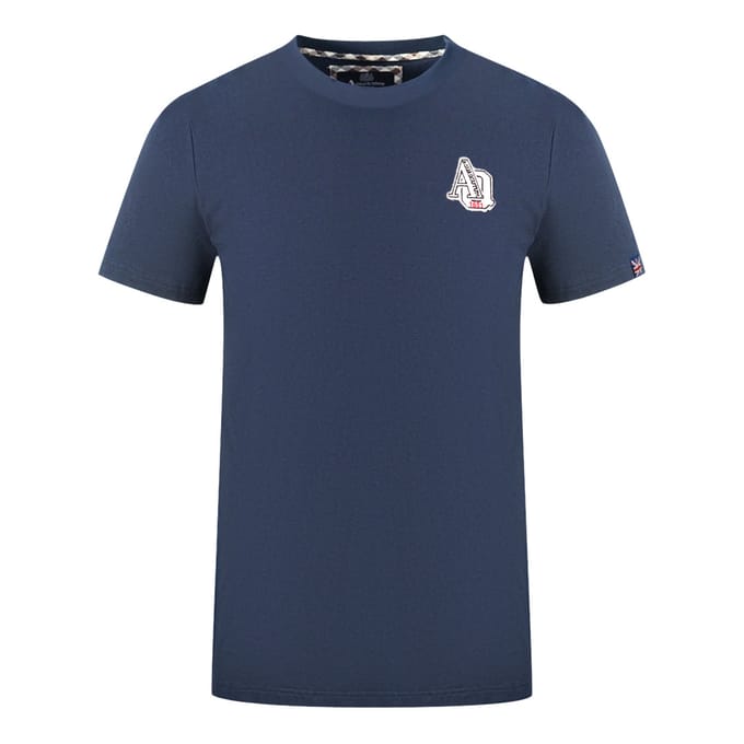 Aquascutum "1851 AQ" Logo Navy Blue T-Shirt