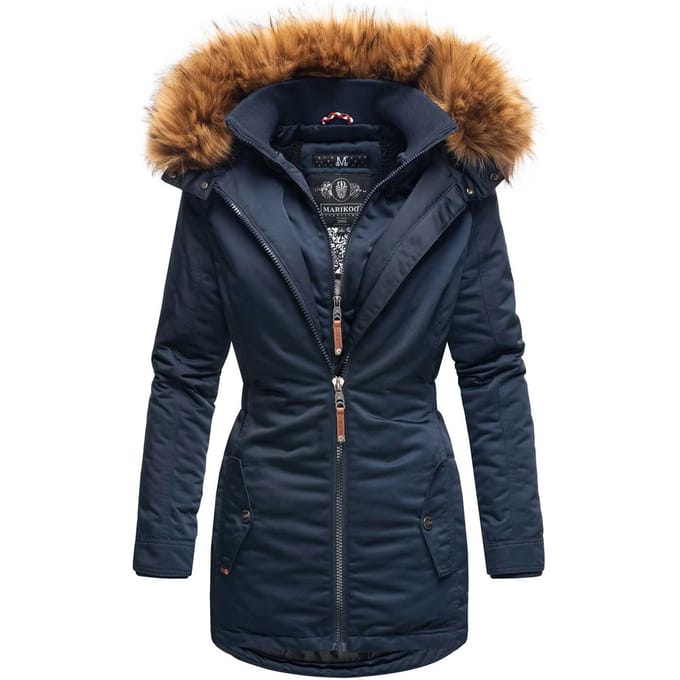 Marikoo dames winterjas – Sanakoo, warm met afneembare bontkraag