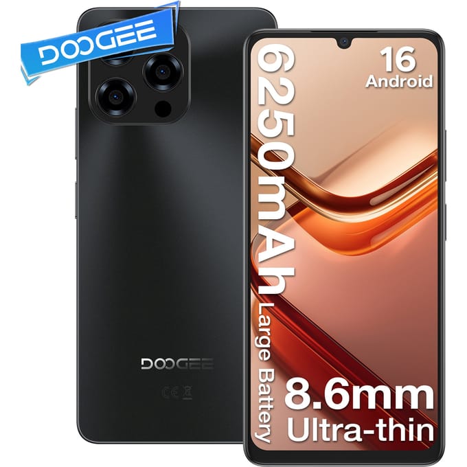 DOOGEE Note 58 Smartphone 32GB/128GB 6,75" HD+ 90Hz 6250mAh Grote Batterij Unisoc T7250 16MP Camera NFC Android 15 Mobiele Telefoon 8GB 128GB Natural
