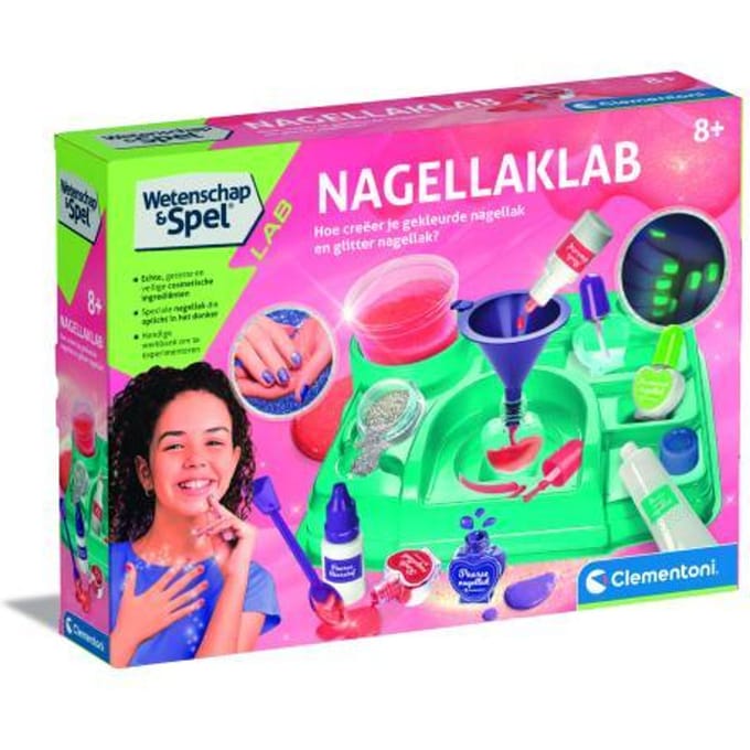 Clementoni Wetenschap en Spel - Nagellaklab - Experimenteerdoos - Kindernagellak - Nagelstudio - 8+ Jaar