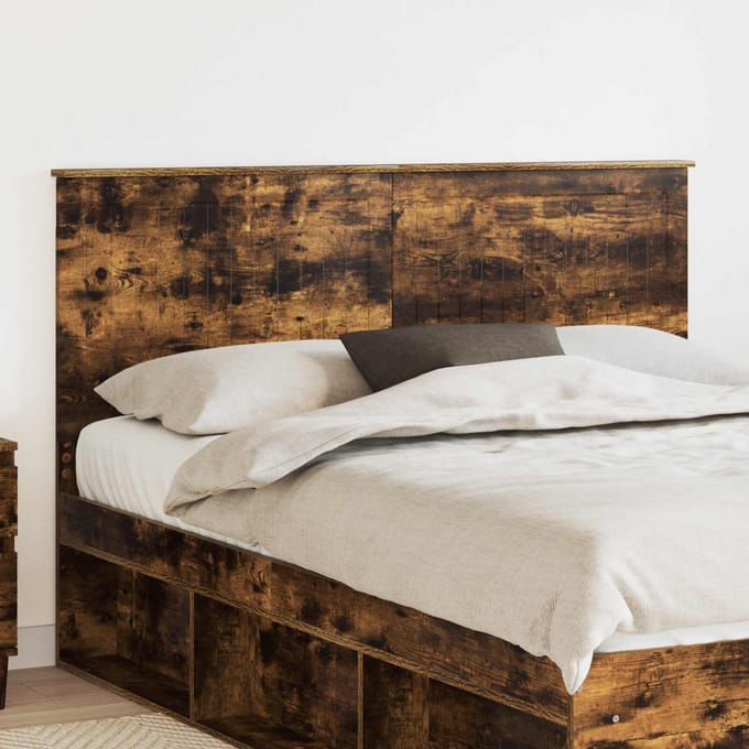 vidaXL Hoofdbord Gerookt eiken Bewerkt hout