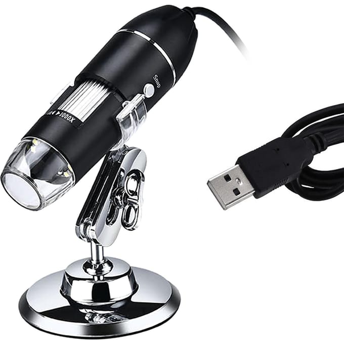 USB digitale microscoop 1000X vergroting camera 8 LED's met standaard compatibel met Android 1600X