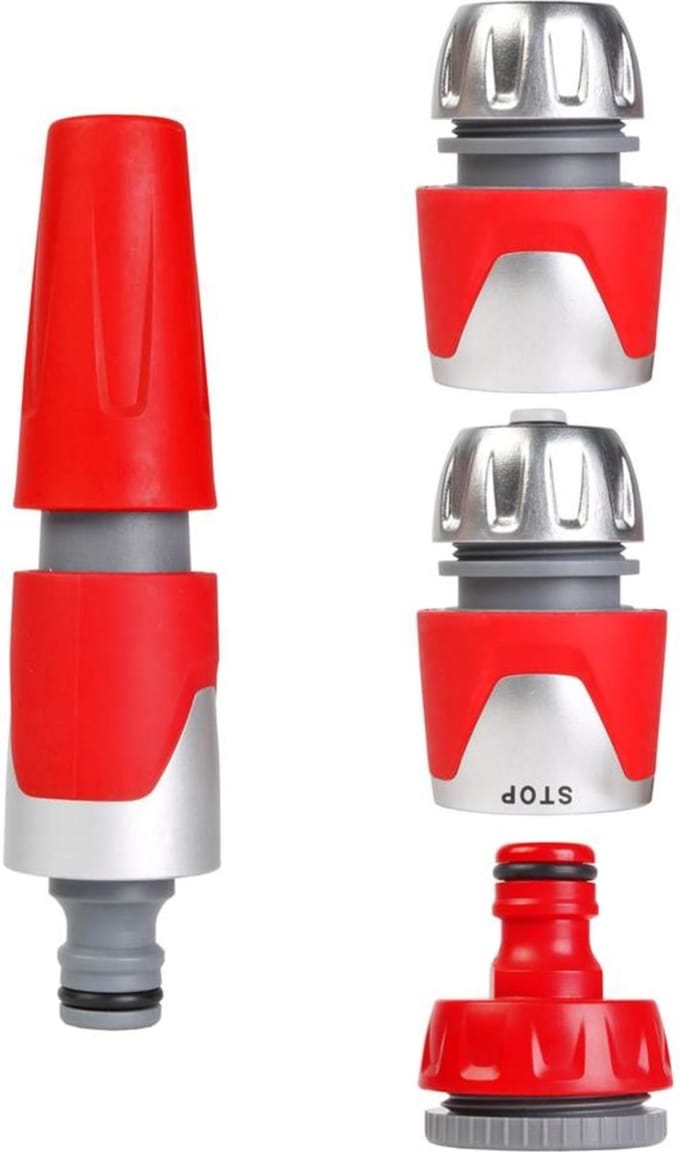 Talen Tools Spuitpistool Tuinslang Set Inclusief Slangkoppelingen en Kraannippel voor 3/4" - 1”