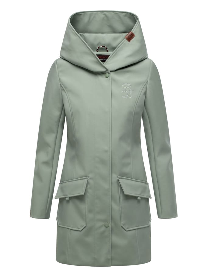 Marikoo dames softshelljas – Mayleen, waterafstotend met capuchon