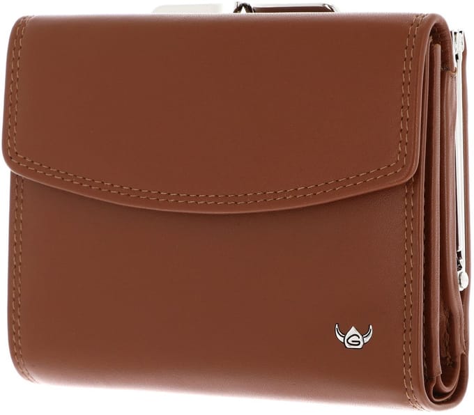 Golden Head Leren portemonnee Polo RFID Protect Bügelbörse 2123 Cognac bruine