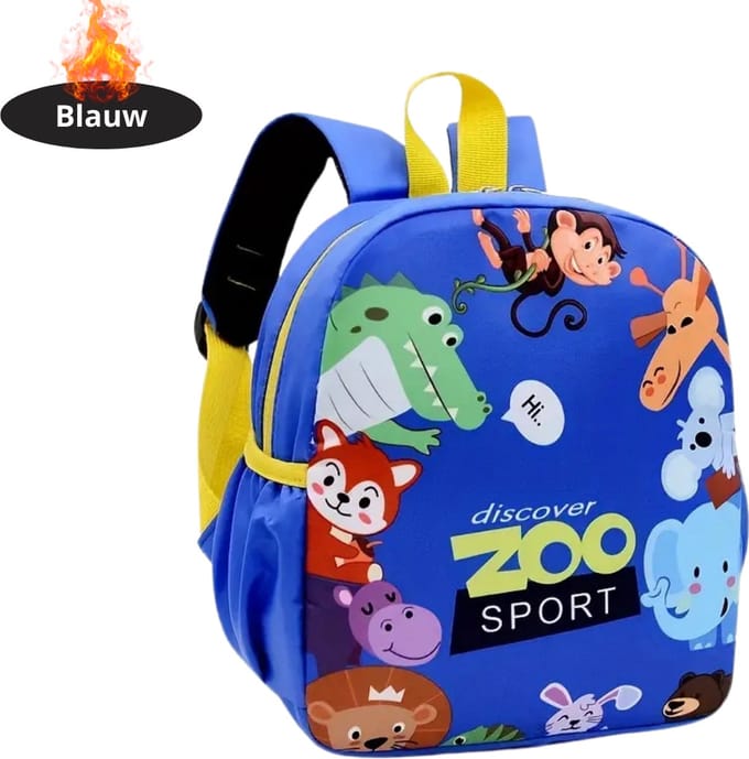 Livano Rugzak - Meisje - Jongens - Backpack - Schooltas - Laptoptas - Dierentuin