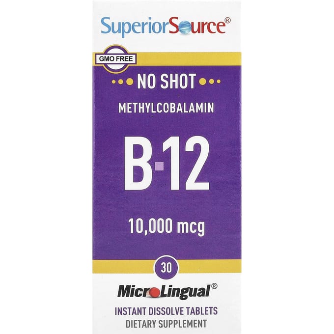 Methylcobalamine B-12, 10.000 Mcg, Microlingual® Instant Oplosbare Tabletten, 30 Tabletten