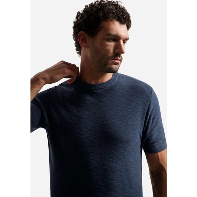 No Excess Pullover Short Sleeve Crew Neck Slub Night  L