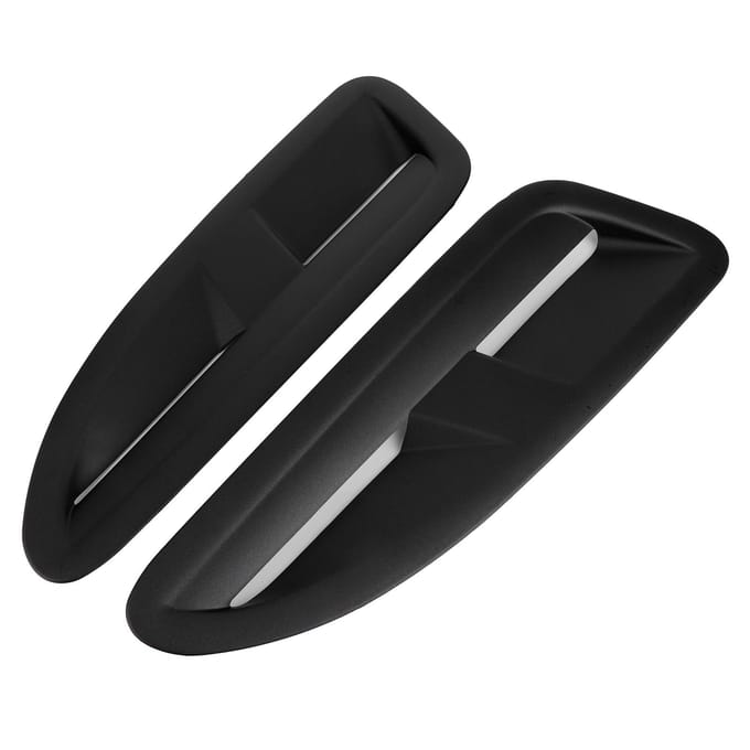 2 stuks Universele Motorkap Ventilatierooster Kapafdekking Decoratie Geschikt voor Mercedes Benz CLA GLA A B E C Klasse black