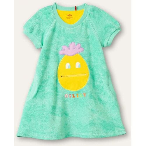 Oilily Djelly sweat jurk- maat80/18m Turquoise