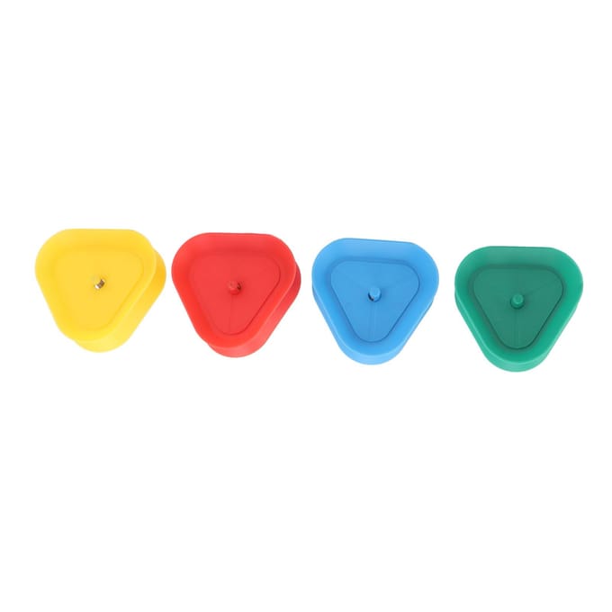 4 stuks Speelkaarthouder Plastic Driehoekig Vormgegeven Veerontwerp Handsfree Pokerkaarthouder blue
