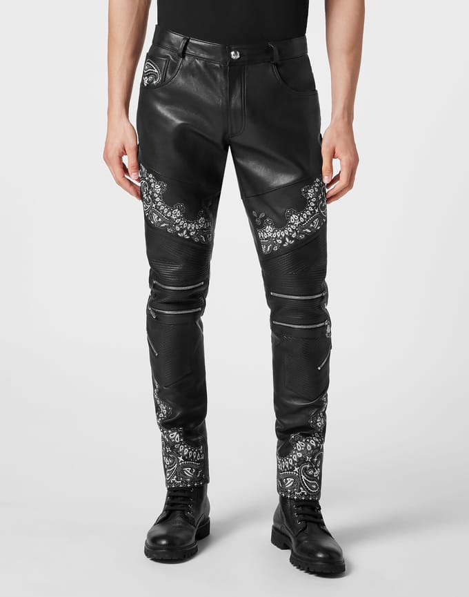 Leren Broek Paisley