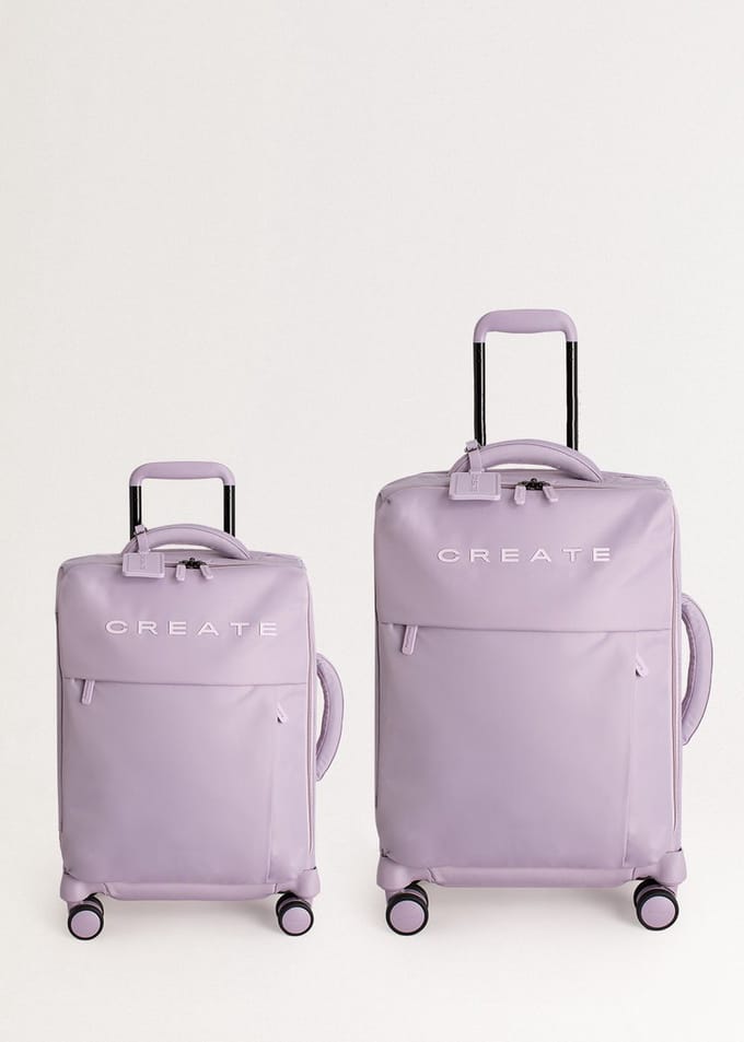 CREATE - Zachte koffer van polyester met TSA-slot en multidirectionele wielen - Pack S,M - LUGGAGE STUDIO SOFT