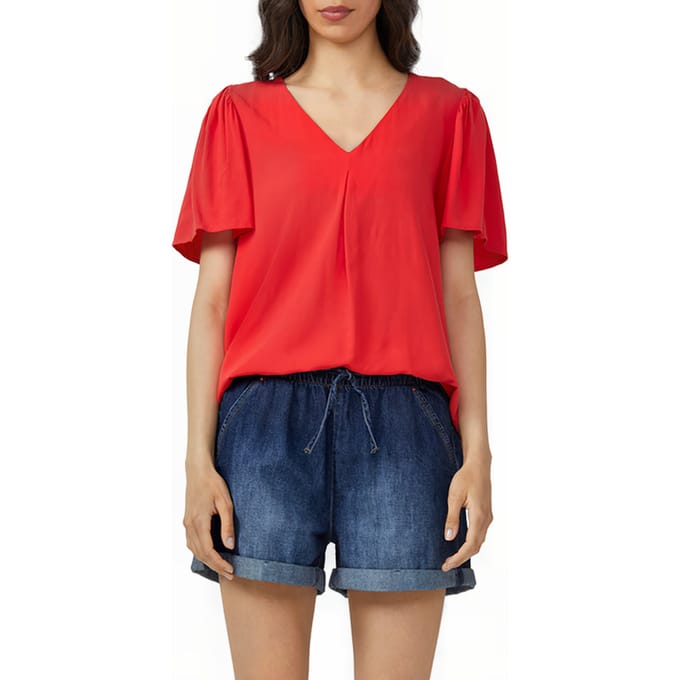 s.Oliver -qs Blouses Red Taglia: 38 | Magliette intime Outlet | Donna | Rosso