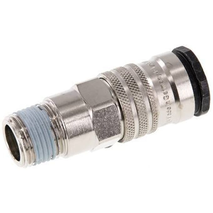 Staal/Messing DN 10 Luchtkoppeling Snelkoppeling R 1/2 inch Buitendraad - CLS10-M-SB-P-012