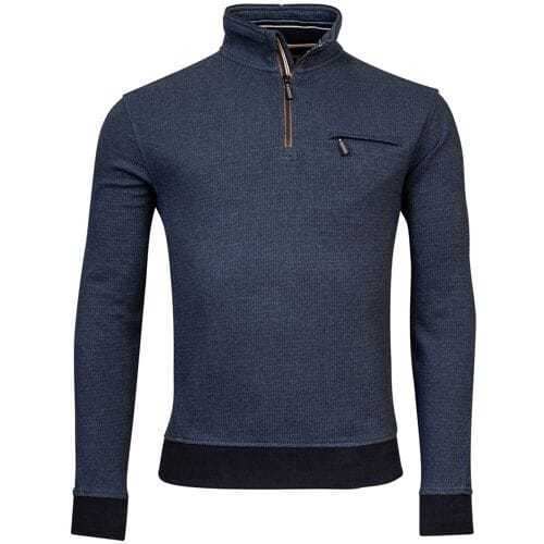 Baileys Trui Sweat Halfzip 2-Tone Jacquard Raf Blue / male